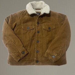 GAP Kids Brown Corduroy Jacket with Sherpa Collar